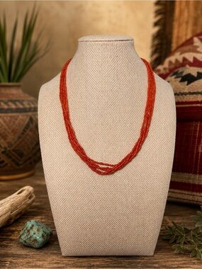 Coral Mediterranean Red vintage Necklace
